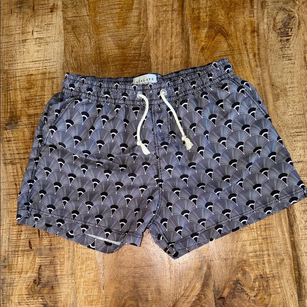 Patterned Men's Swim Trunks
